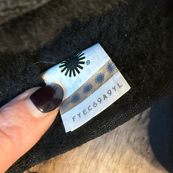 UGG Boot Classic Zodiac Mini Suede Shearling Rhinestone Black Women’s Size 9 - Picture 7 of 10